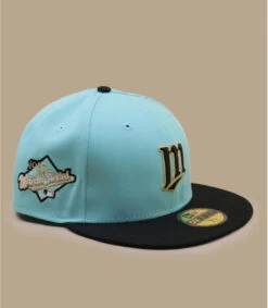 NEW ERA Side Patch 59Fifty Minnesota Twins Blue Tint Black -Célèbre Chapeaux Magasin side patch 59fifty minnesota twins blue tint black 2