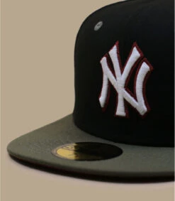 NEW ERA Side Patch 59Fifty New York Yankees Black New Olive -Célèbre Chapeaux Magasin side patch 59fifty new york yankees black new olive 2