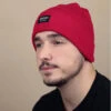Tessy Cuff Beanie Red