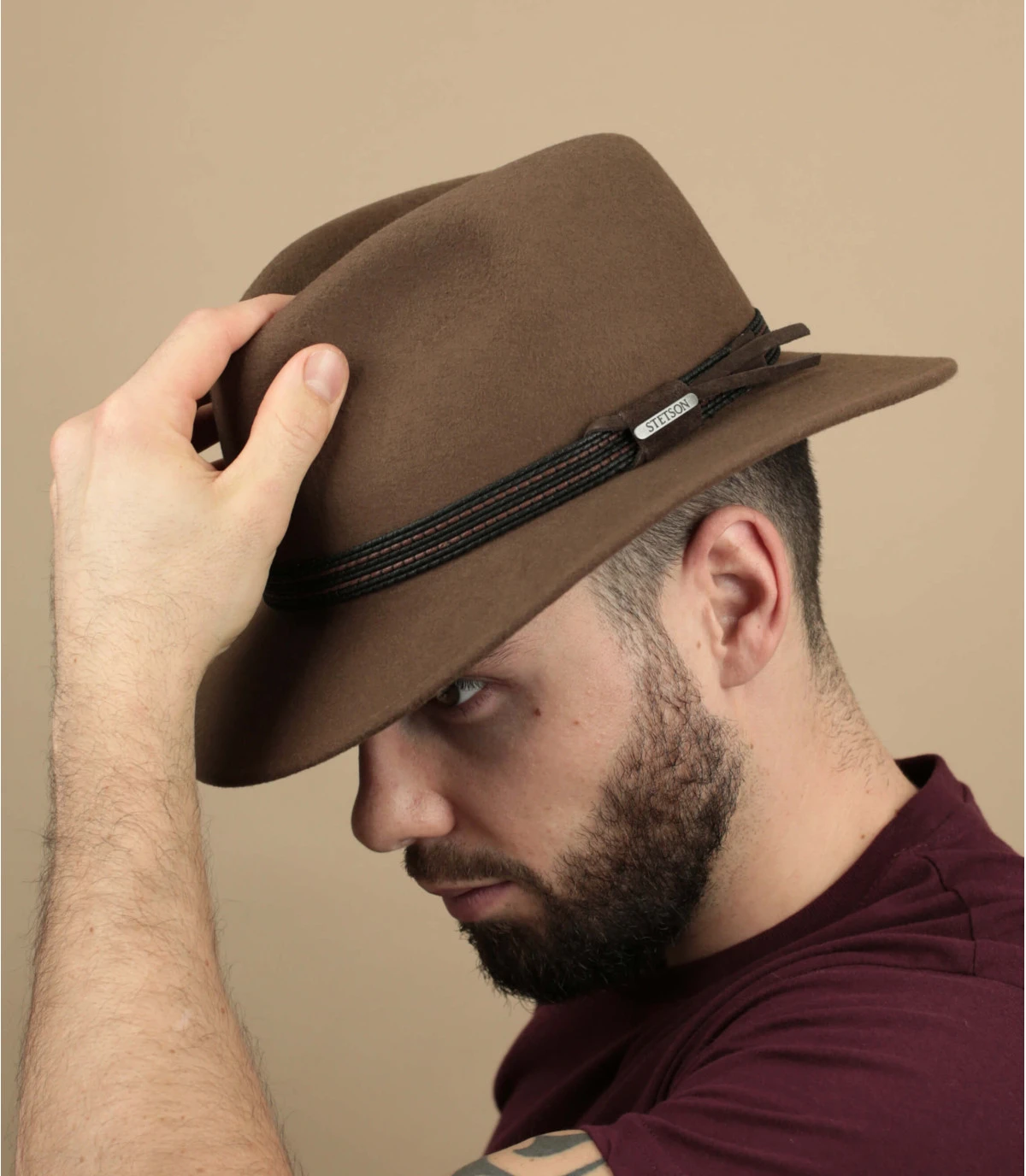 Traveller Woolfelt camel Stetson Traveller Woolfelt Camel -Célèbre Chapeaux Magasin traveller woolfelt camel