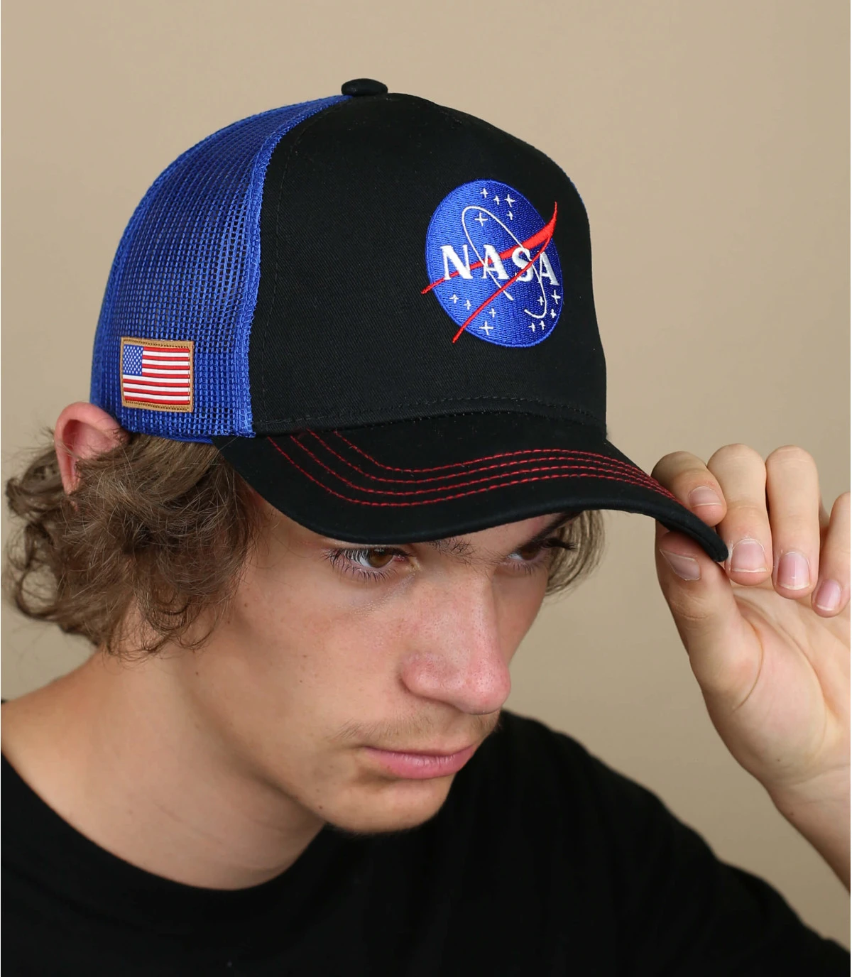 Trucker NASA black purple Capslab Trucker NASA Black Purple -Célèbre Chapeaux Magasin trucker nasa black purple