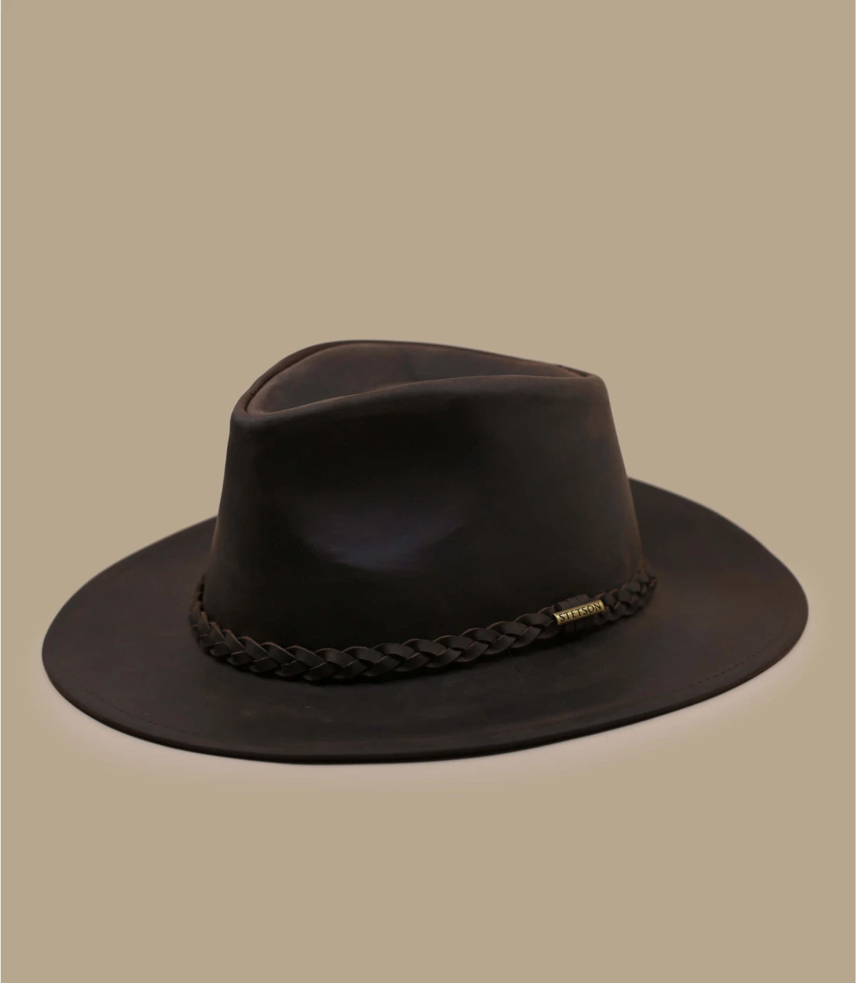 Western Buffalo Leather brown Stetson Western Buffalo Leather Brown -Célèbre Chapeaux Magasin western buffalo leather brown 1