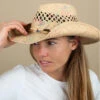 Stetson Western Raffia Natural -Célèbre Chapeaux Magasin western raffia natural